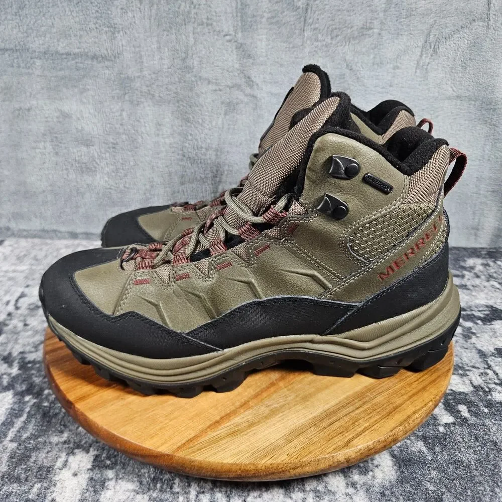 Merrell Thermo Chill Mid Brown Waterproof Boots Insulated Hiking Men's Size 10